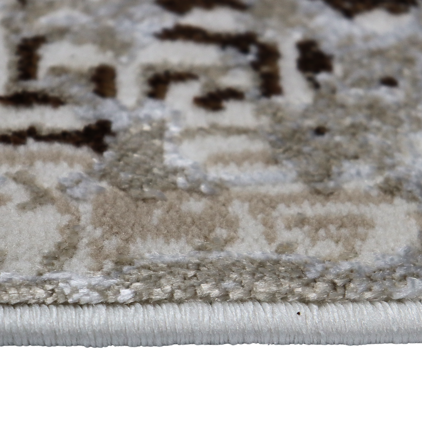 Covor Aegean Sand, Living/Dormitor, Gri, Crem, Bej, Incalzire in pardoseala, Fir Scurt 8 mm, Dimensiuni 80x150 cm, 1750 g/m², BravaCasa