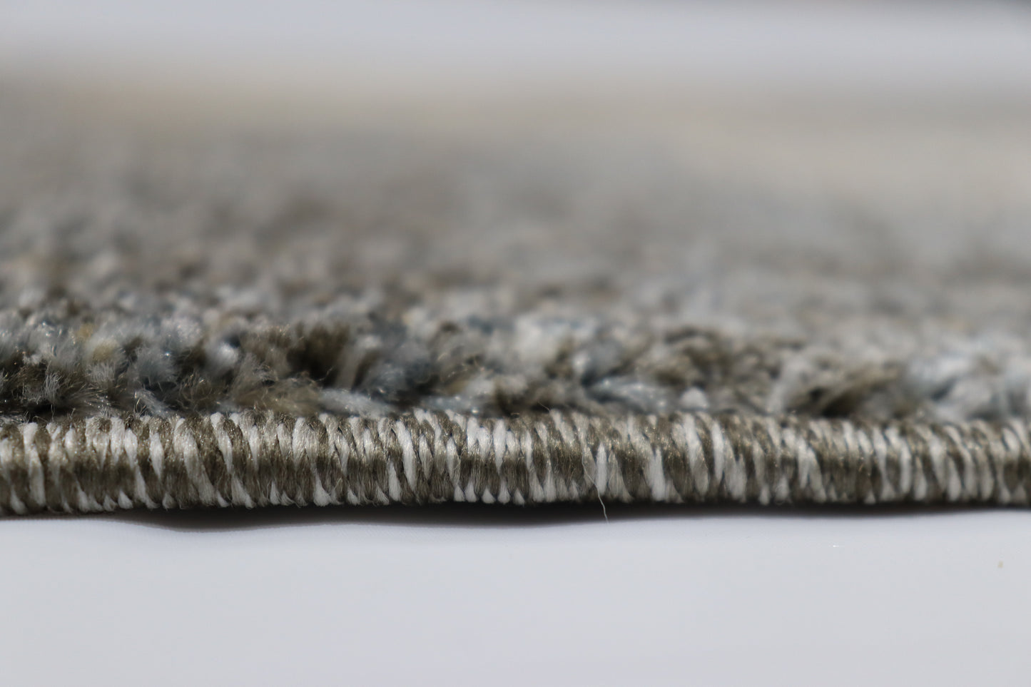 Covor Punctira Cremoza, Living/Dormitor, Albastru, Crem, Maro, Incalzire in pardoseala, Fir Scurt 12 mm, Dimensiuni 80x150 cm, 2300 g/m², BravaCasa