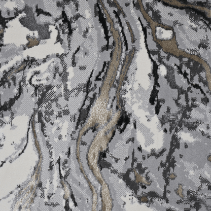 Covor Solmira, Living/Dormitor, Maro, Crem, Auriu, Incalzire in pardoseala, Fir Scurt 8 mm, Dimensiuni 80x150 cm, 1750 g/m², BravaCasa